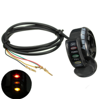 24V 4 Wires Buggy Go Kart Electric Scooter Thumb Throttle With Led Light E200 E300