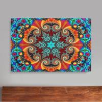 24X36 Inches Visual Puzzle Silk Poster Psychedelic Puzzle Magic Wall Art Home Decor
