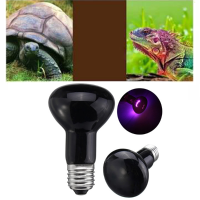 25/50/75/100W R63 Black Moonlight Uva Emitter Heater Pet Animal Reptile Brooder Heat Night Lamp