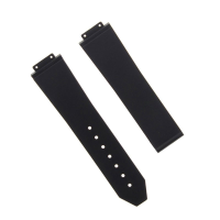 25MM Replacement Black Rubber Silicone Watch Strap