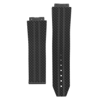 25Mm Replacement Black Silicone Rubber Watch Strap For HUBLO