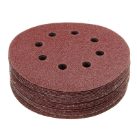 25Pcs 125mm 8 Holes Hook Loop Sanding Discs 80 Grit Sander Pad Abrasive Tool
