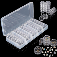 25Pcs Empty Jar Box Nail Decoration Gems Rhinestone Container Tiny Electronic Parts Organizer Bottle
