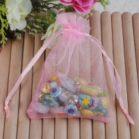 25Pcs Pink Organza Gift Pouch Wedding Favour Jewelry Gift Candy Bag Packing