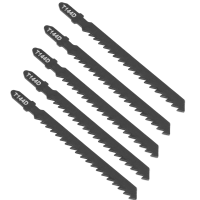 25Pcs T144d Black Hcs T Shank Jigsaw Blades Wood Plastic Metal Fast Cutting Tools