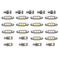 25Pcs White Car Interior Led Lights Bulbs Kit For Bmw 7 Series E65 E66 2002 To 2008
