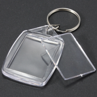 25X35mm Clear Acrylic Plastic Blank Photo Insert Keyring
