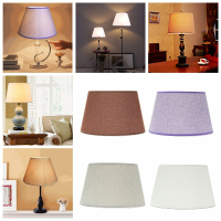 265X355x215mm Cotton Textured Fabric Pvc Linen Shade Desk Ceiling Lamp Shade