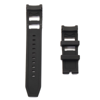 26Mm Replaceable Black Silicone Rubber Watch Band Strap
