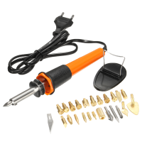 26Pcs 30W Wood Burning Iron Pen Tip Set Pyrography Kit Leather Embossing Craft