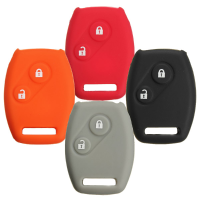 2Button Silicone Key Remote Holder Jacket Protector Cover For Honda