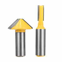 2Pcs 1/2 Inch Shank Matched Tongue Groove Router Bit For Woodworking