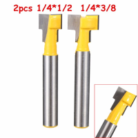 2Pcs 1/4 Inch Shank 9.52Mm 12.7Mm Router Bits Woodworking Cutter