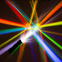 2Pcs 2.2X2.2X2.2Cm Optical Glass Educational Prism Cross Dichroic X Cube Glass Prisms RGB Combiner Decoration Glass Splitter Prism