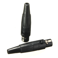 2Pcs 3 Pin Female Mini Xlr Audio Connector Ta3f For Wireless Mic Microphone