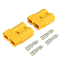 2Pcs 50a Dc12/24v Anderson Style Plug Connectors Anderson Power Plug 4x Terminals Yellow