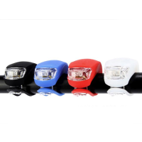 2Pcs Black Bicycle Bike Light Waterproof Silicone Led Flash Lightt