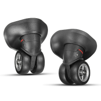 2Pcs Black Luggage Suitcase Universal Wheels Repair Replacement