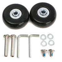 2Pcs Luggage Suitcase Replacement Wheels Axles Deluxe Repair 50×22mm