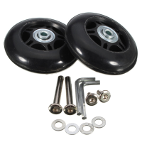 2Pcs Luggage Suitcase Replacement Wheels Axles Repair Parts 75×22mm