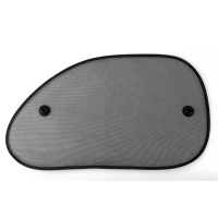 2Pcs Oblique Net Yarn Car Window Sunshade Curtain Summer Suction Cup Sun Protection Lightproof Mat