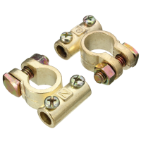 2Pcs Positive And Negative Battery Terminals Connecctors Clamps Car Van Motor Home