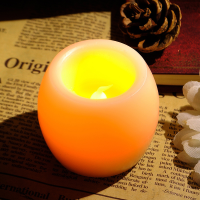 2Pcs Round Shape Flameless Electronic Led Candle Lights For Christmas Party Decoration