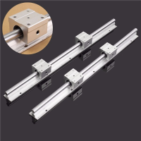 2Pcs Sbr12 475mm Linear Rail Fully Supported Shaft Rod With 4pcs Sbr12uu Block