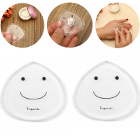 2Pcs Silicone Jelly Transparent Powder Puff Smile Clear Makeup Gel Foundation Sponge Cosmetic Tools