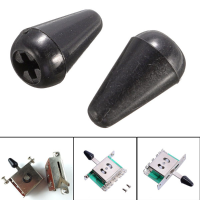 2Pcs Strat Pickup Switch Tip Knob Usa Size Cap For American For Fender Strat Black