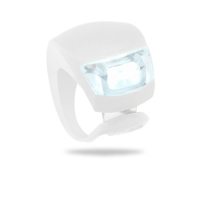2Pcs White Bicycle Bike Light Waterproof Silicone Led Flashight