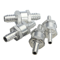 2Ps12mm Aluminium Fuel Non Return Check Valve One Way Petrol Diesel