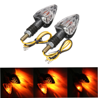 2X Motorcycle Turn Signal Lamp Motorbike E Marked Carbon Mini Arrow Indicators Light Bulb 12v