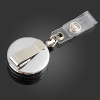3.2Cm Full Metal Tool Belt Money Retractable Key Ring Pull Chain Clip