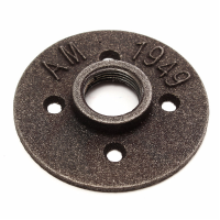 3/4 Inch Black Malleable Iron Floor Flange Fitting Pipe Npt Antique Wall Flange Seat
