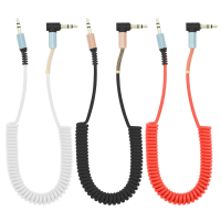 3.5Mm Audio Extension Spring Spiral Stereo Cable For Ipod Mp3 Auto Laptop Handy