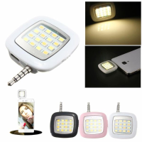 3.5Mm Jack Smart Selfie 16 Led Camera Flashlight For Ios Android Iphone 5s 6 6+