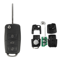 3 Button Flip Keyless Uncut Key Entry Remote Control Fob Id48 Chip 433mhz For Vw