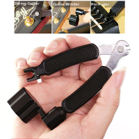 3 In 1 Guitar String Winder Cutter Bridge Pin Puller Black Multi Functions Tool