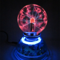 3 Inches Usb Cable Plasma Ball Sphere Lightning Light Magic Crystal Lamp Globe Laptop Blue Base