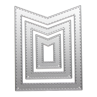3 Pcs Flag Pattern Polygon Scrapbooking Diy Album Card Paper Diary Craft Maker Metal Cutting Dies