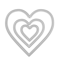 3 Pcs Love Heart Pattern Scrapbooking Diy Album Card Paper Diary Craft Maker Metal Cutting Dies