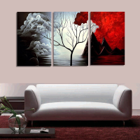 3 Pcs Tree Modern Abstract Landscape Canvas Painting Print Picture Home Art No Frame
