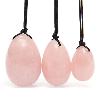 3 Rose Quartz Muscle Vaginal Pelvic Kegel Exerciser Massage Stone Egg
