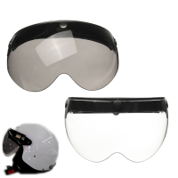 3 Snap Flip Up Helmet Visor Shield Lens Universal For Open Face Motorcycle Helmet