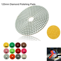 30 10000 Grit Diamond Wet Polishing Pad Wheel 125mm For Marble Concrete Granite