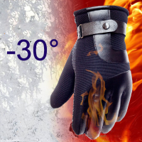  30° Winter Outdoor Gloves Thickened Warm Windproof And Antiskid Ski Gloves Driving Mittens
