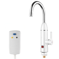 3000W Bathroom Led Temperature Display Instant Hot Water Tap Electric Water Faucet Tankless Water Heater Earth Leakage Protection Plug