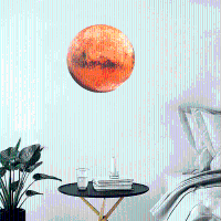 30Cm Large Moon Glow In The Dark Noctilucence Planet Celestial Stickers Luminous Diy Wall Sticker Living Home Decor