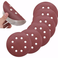 30Pcs 8 Holes Abrasive Sand Discs Sanding Paper 60 120 240 Grit Sand Paper